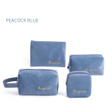 Velvet Cosmetic Bag Small Travel Makeup Bag Pouch