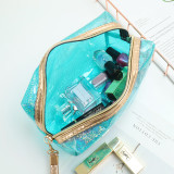 Promotional Make up Brush Pouch Bag Shiny Clear Jelly PVC Cosmetic Bag Ladies Women Girls Travel Makeup Bags
