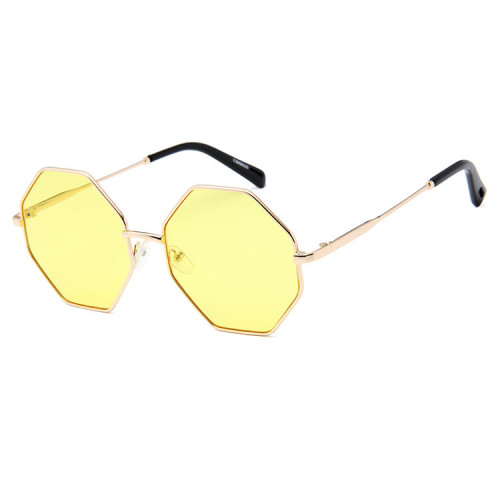 A0332 Superhot Eyewear 2019 Fashion Sun glasses Tinted Lenses Hexagon Metal Sunglasses