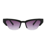 13645 Superhot Eyewear 2019 Fashion Women Sun glasses Half Frame Cat Eye Sunglasses