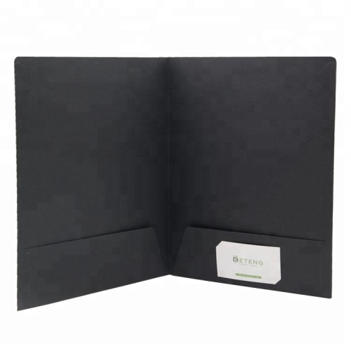 Wholesale Presentation Document Organizer Black Card Folder with Card Holder