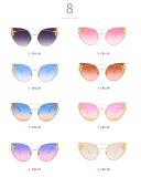 11025 Superhot 8 Color Little Bee Classical Cateye Style Metal Frame Anti UV cat.3 Women 2018 Sunglasses
