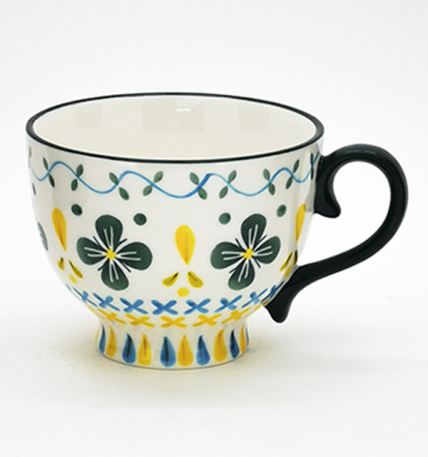 Hot selling stonware handle 11oz mug cup custom cermaic tea coffee water cup with logo