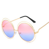 8048 Superhot Eyewear Oversized Round Double Rim Sun glasses Fashion Women Sunglasses