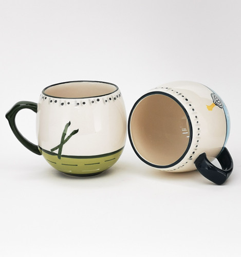 Household 14oz Mug Set Coffee Cup customized printing mug coffee cup ceramic mugs with handle