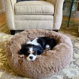 Pet Sofa Long Faux Fur Plush Warm Soft Cozy Dog Bed
