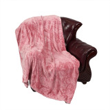 High quality polyester embossed flannel fleece blanket