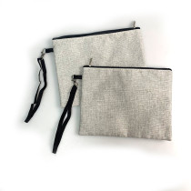 wholesale custom printed eco friendly sublimation blank organic cotton canvas cosmetic makeup pouch bag with zipper make up bag