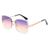 26537 Superhot Eyewear 2019 Fashion Tinted Lens Sun glasses Women Rimless Sunglasses