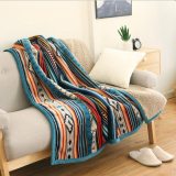 Flannel Sherpa Throw Bohemian Soft Plush Flannel Blanket Throws For Home