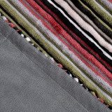 Colorful stripe printed cozy super soft flannel micromink blanket