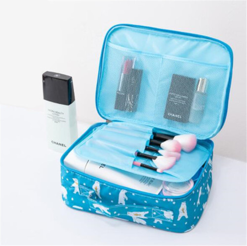 IN STOCK FREE SAMPLE Accept Custom LOGO Large Capacity Beauty Makeup Bag Travel Cosmetic Bag Case for Women PU Cute Makeup Case