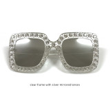 11832 Superhot Eyewear Fashion Women Oversized Sun glasses brand designer shades 2018 diamond-mounted Rhinestone Sunglasses