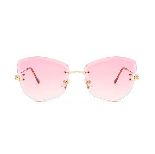 11035 Superhot Eyewear 2019 Fashion Ladies Sun glasses Amazon hot selling Rimless Sunglasses
