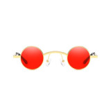 203101 Superhot Eyewear 2019 Fashion Steampunk Style Gold Small Round Metal Sunglasses