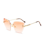 10835 Superhot Eyewear 2019 Fashion Tinted Women Sun glasses Rimless Pointed Cat Eye Sunglasses