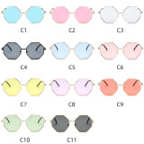 A0332 Superhot Eyewear 2019 Fashion Sun glasses Tinted Lenses Hexagon Metal Sunglasses