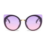 22237 Superhot Eyewear 2019 New Fashion Tinted Women Round Pointed Cat Eye Sunglasses