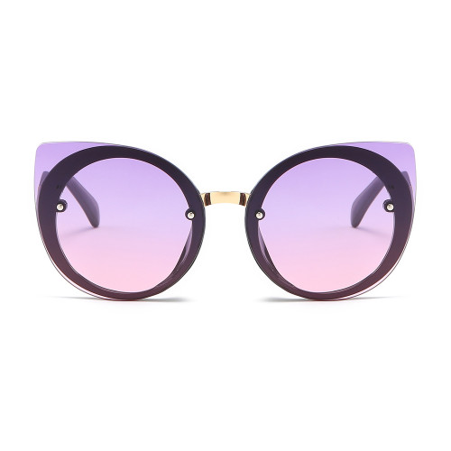 22237 Superhot Eyewear 2019 New Fashion Tinted Women Round Pointed Cat Eye Sunglasses