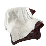 100% polyester soft knitted pv fake faux fur blanket backside sherpa