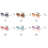 26437 Superhot Eyewear 2019 Fashion Lady Frameless Sun glasses Tinted Women Rimless Sunglasses