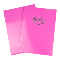 Luxury Embossed Silver Gold Foil Two Pocket Paper Presentation Folder with Your Own Logo
