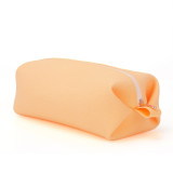 Solid Color Silicone Makeup Lady Waterproof Storage Bag Hand Bag Army Green Wash Cosmetic Bag Custom LOGO