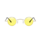 203101 Superhot Eyewear 2019 Fashion Steampunk Style Gold Small Round Metal Sunglasses