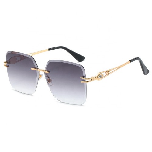 26437 Superhot Eyewear 2019 Fashion Lady Frameless Sun glasses Tinted Women Rimless Sunglasses