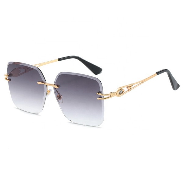 26437 Superhot Eyewear 2019 Fashion Lady Frameless Sun glasses Tinted Women Rimless Sunglasses