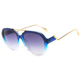 24637  Superhot Eyewear  Hot sales  Double beam Sunglasses Gradient color frame Stepped sun glasses