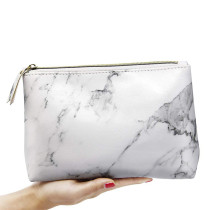 good quality fashion design Wholesale marble makeup pouch bag waterproof soft pu leather with zipper cosmetic bag