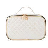 New trending luxury laser PU leather makeup bags organizer travel brush storage bag make up case cosmetic bags