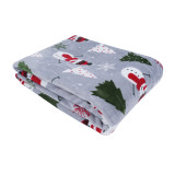 Flannel Printed Blanket Christmas Gifts for Home Decoration