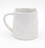 Custom Design White 16oz 3d Hand Paint Earthenware Owl Mug Ceramic Coffee