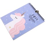 2021 Customized printed design personalized spiral binding unicorn desk advent calendars