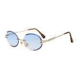 A0364 Superhot Eyewear 2019 Vintage Sun glasses Men Women Oval Rimless Sunglasses