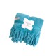 Customized color pocket baby flannel fleece blanket with tassel for kids