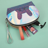 New Design Custom Logo Wholesale Laser Cartoon Rabbit Makeup Bag for Women Portable Lovely Travel Cosmetic Bag Wash Bag
