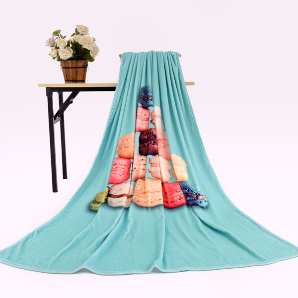 Cheap factory price digital printing flannel 100 polyester fleece blanket