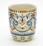 Wholesale marbled glazed ceramic mug ins simple M letter gilt creative water cup LOGO customization