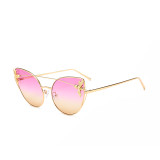 11025 Superhot 8 Color Little Bee Classical Cateye Style Metal Frame Anti UV cat.3 Women 2018 Sunglasses