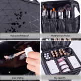 Adjustable EVA Panel Zip Hard Storage Carrying With Mirror Mini Makeup Bag Square Travel Cosmetic Bag