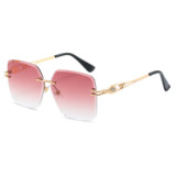 26437 Superhot Eyewear 2019 Fashion Lady Frameless Sun glasses Tinted Women Rimless Sunglasses