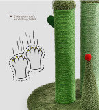 Cactus Series Kitty Scratching  Toy Chenille Meterial Plush Cat Post Tree