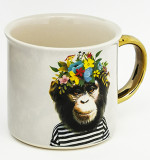 ins Nordic style mark cup ceramic simple couple large capacity home breakfast coffee cup male