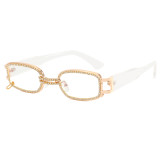 Superhot Eyewear 51800 Fashion 2021 Women Sun glasses Vintage Diamond Rhinestone Rectangle Sunglasses