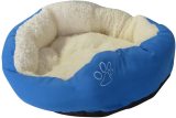 Pet Paw Print Soft Short Plush Pet Bed Cheap Comfortable Dog Bed