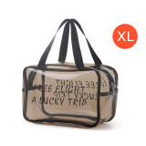 Custom LOGO Travel Transparent Makeup Bag PVC Zipper Tote Cosmetic Bag Pouch Clear Beauty Make Up Bags