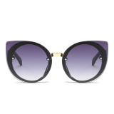 22237 Superhot Eyewear 2019 New Fashion Tinted Women Round Pointed Cat Eye Sunglasses
